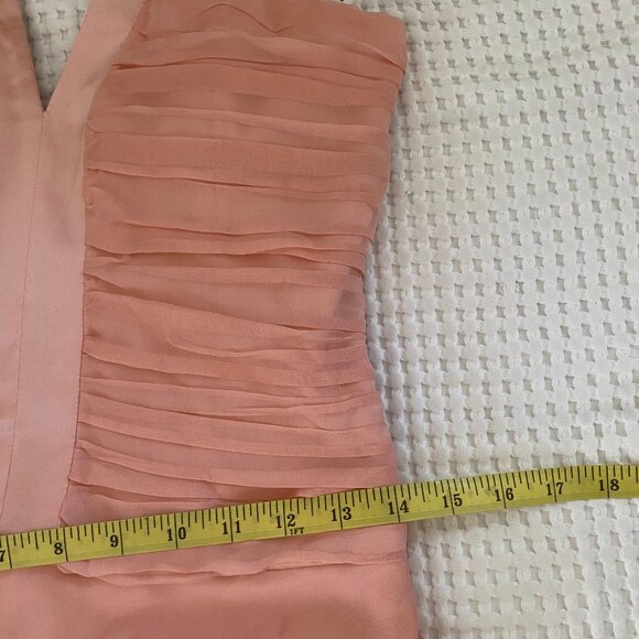 Vintage y2k Bebe 100% Silk Baby Ballet Pink Chiffon Halter Fairy Dress Size 8 - Picture 5 of 8